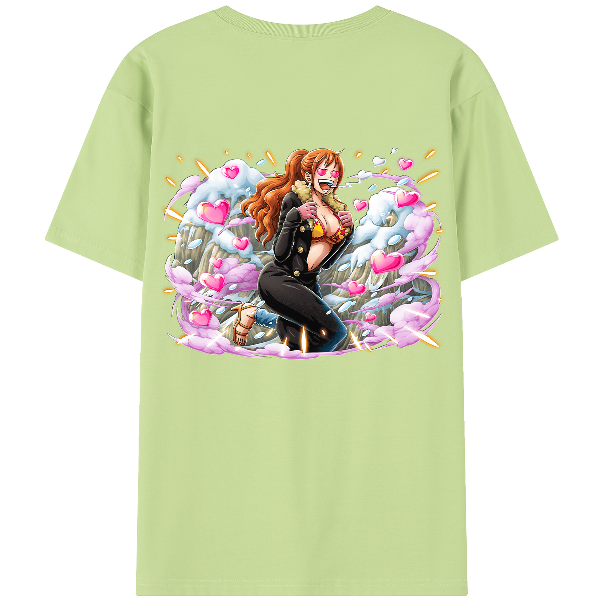 ワンピース ナミ ONE PIECE Nami 綿100％半袖Tシャツ（背面プリント）